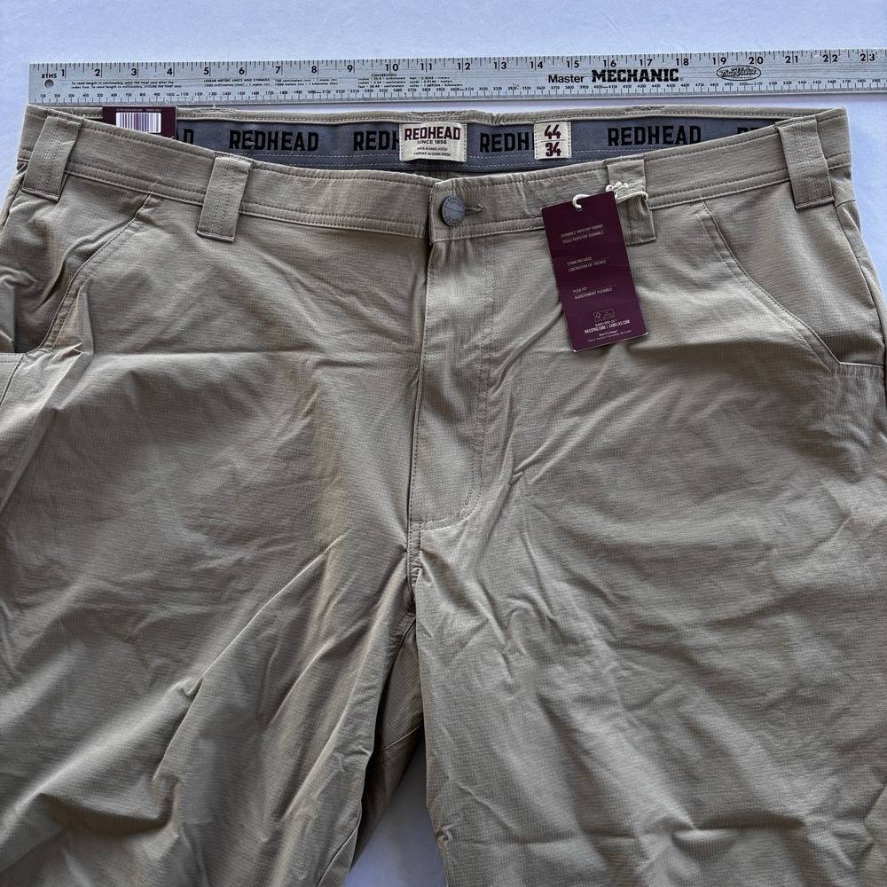 RedHead Ripstop Cargo Pants Mens 44x34 Khaki Flex Fit NWT - Picture 9 of 14
